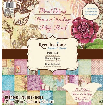 Набір паперу Floral Foliage 30х30 см 24 листа від Recollections