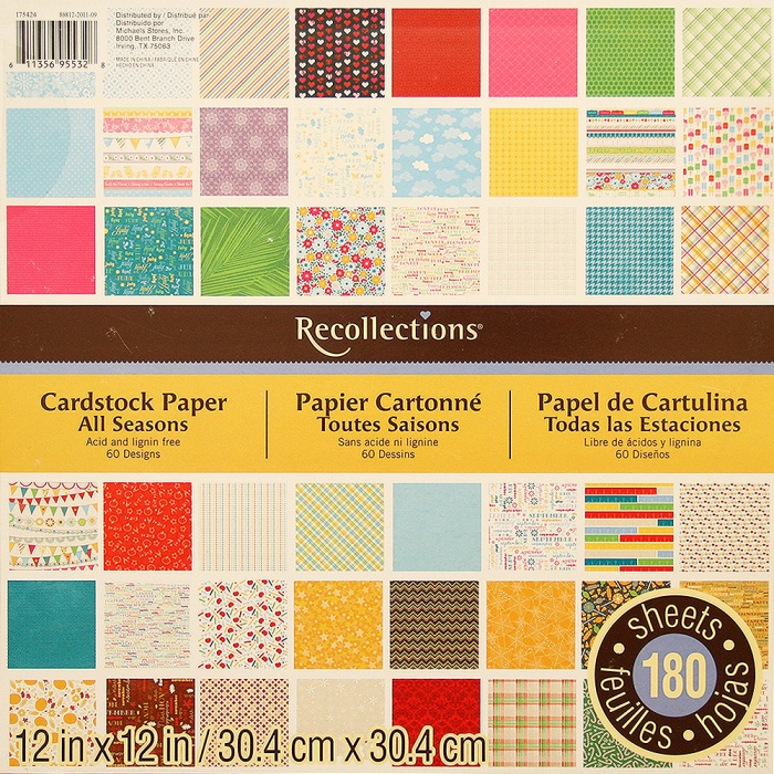 Набор бумаги All Seasons 30х30 см 60 листов от Recollections