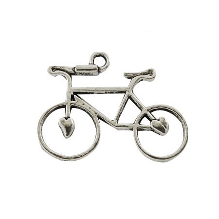 Підвіска "Велосипед", античне срібло, 31х23 мм, 1 шт