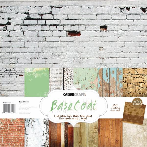 Набор бумаги Base Coat 30х30 см 12 листов от Kaisercraft