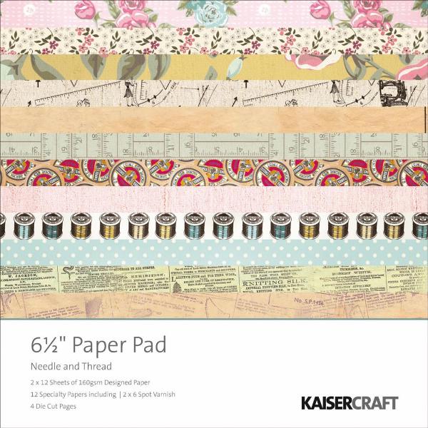 Набір паперу Needle and Thread 16х16 см 40 аркушів від Kaisercraft