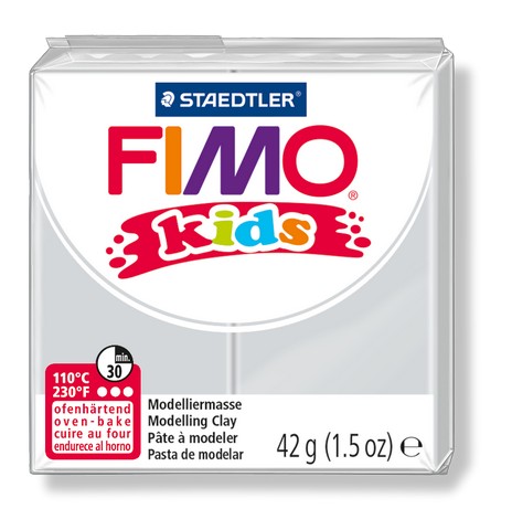 Пластика Fimo kids, Сіра світла, 42г, Fimo