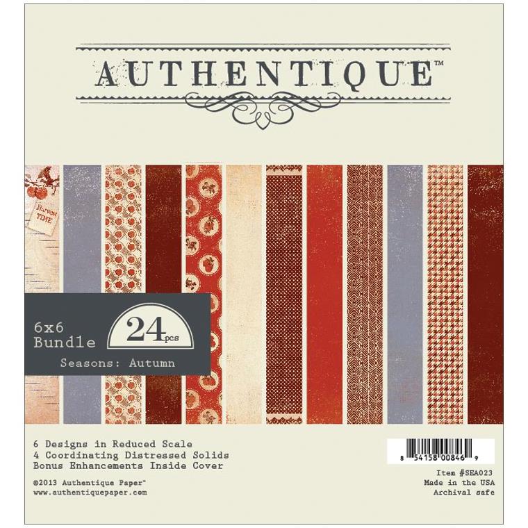 Набор бумаги Seasons: Autumn 15х15 см 12 листов от Authentique Paper
