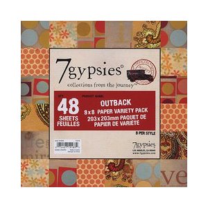 Набір паперу 20х20 см 48 аркушів Variety Pack: Journey - Outback від 7gypsies