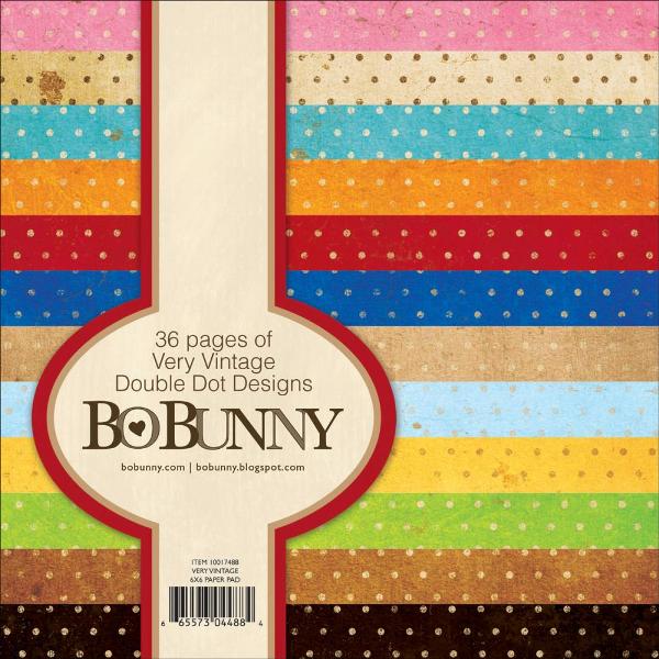 Набір паперу Very Vintage, 12 аркушів 15х15 см від компанії Bo Bunny