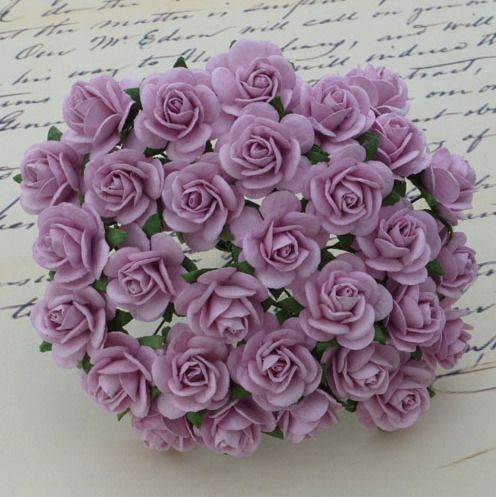 Набір 10 декоративних трояндочок Lilac, 10 мм