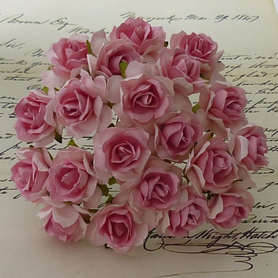 Набір 5 диких трояндочок Pink with Dusky Pink Centre, 30 мм