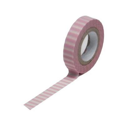 Бумажный скотч Skinnie Minnie Pink Stripe 9 м, 15 мм от компании Queen and Co