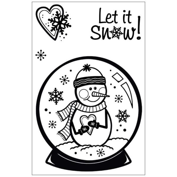 Акриловый штамп Snow Globe, Hot Off The Press