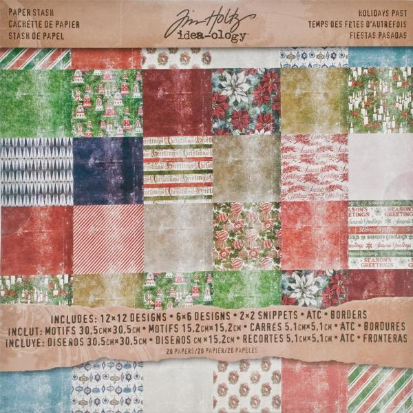 Набір паперу Holidays Past 30х30 см 20 аркушів від Tim Holtz