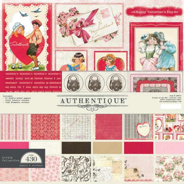 Набір паперу Lovely 30х30 см 12 аркушів від компанії Authentique Paper