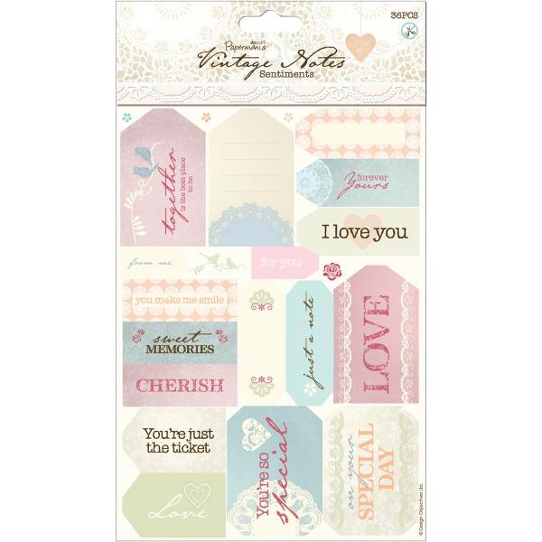 Набір вирубування Sentiments, 36 шт від компанії Papermania