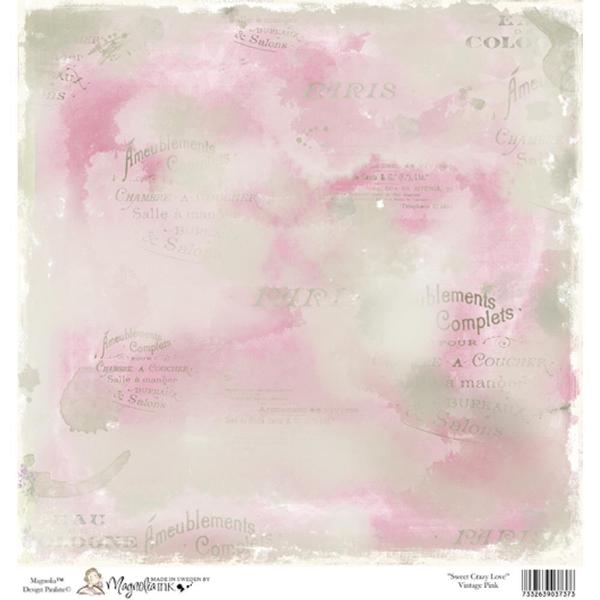 Односторонній папір Vintage Pink 30х30 см від Magnolia