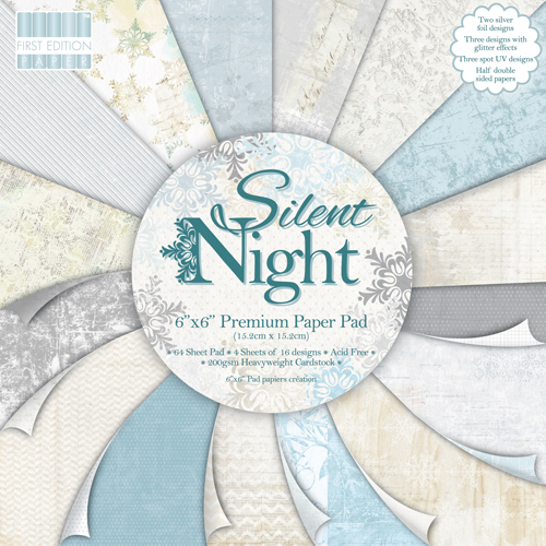 Набір паперу Silent Night 15х15 см 16 аркушів First Edition