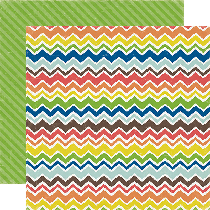 Двусторонняя бумага Classy Chevron 30х30 см от компании Echo Park