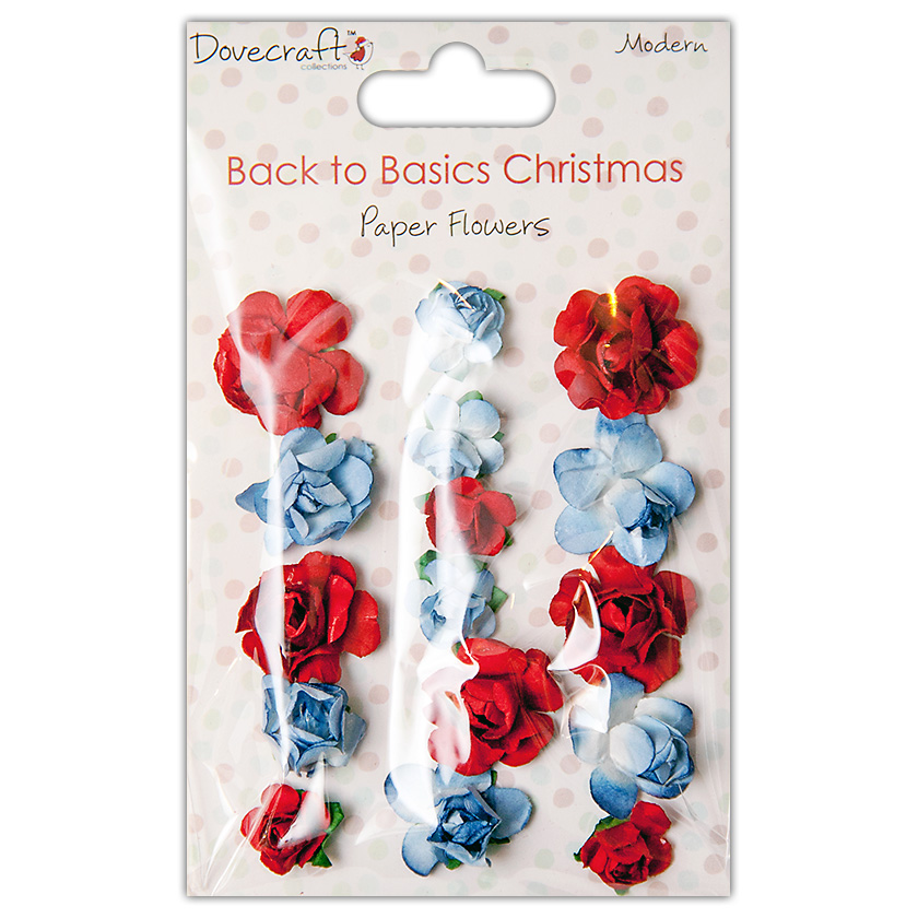 Набір трояндочок Back to Basics Christmas Modern 16 шт від Dovecraft