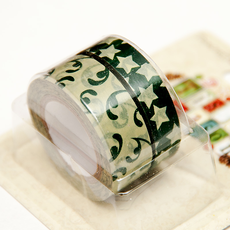 Паперовий скотч 'Tis the Season Green 10 мм і 15 мм від компанії Dovecraft