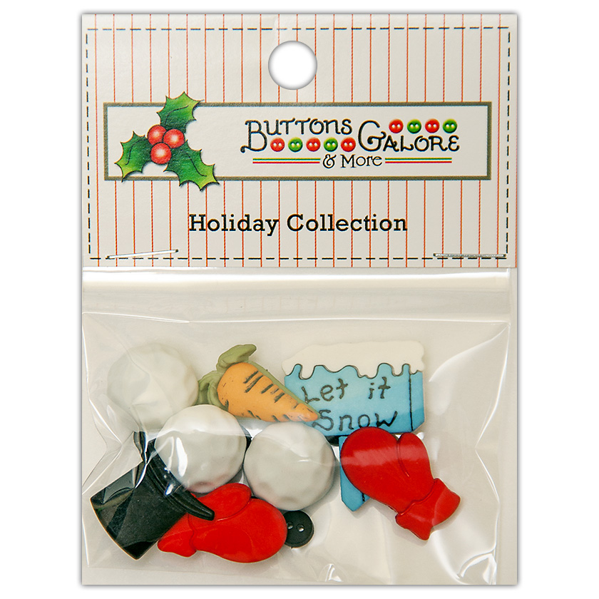 Набір гудзичків Snowman Parts від компанії Buttons Galore