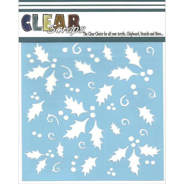 Трафарет Holly 15х15 см от компании Clear Scraps