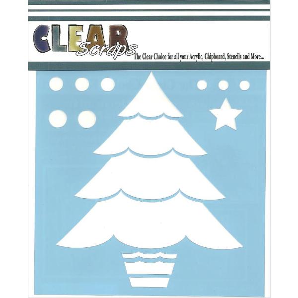 Трафарет Layered Christmas Tree 15х15 см от компании Clear Scraps