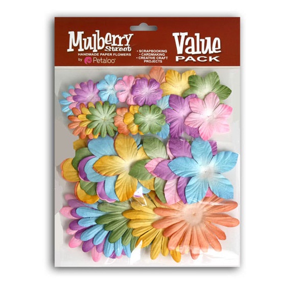 Набір паперових квітів Mulberry St. - Pastels 36 шт. від Petaloo
