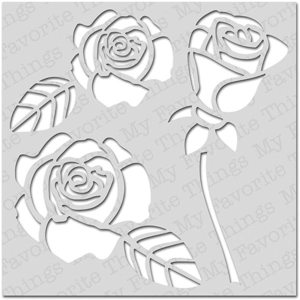 Трафарет Rose Builder 15х15 см від компанії My Favourite Things