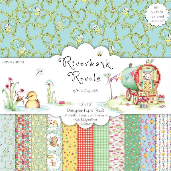 Набор бумаги Riverbank Revels 30х30 см 12 листов от Helz Cuppleditch