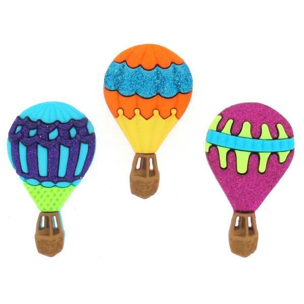 Набір ґудзиків Hot Air Balloons від Dress It Up, 3 шт