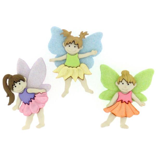 Набір ґудзиків Flower Fairies від Dress It Up, 3 шт