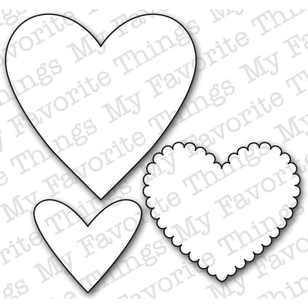 Набор ножей для вырезания Hearts A Plenty от Die-Namics Die