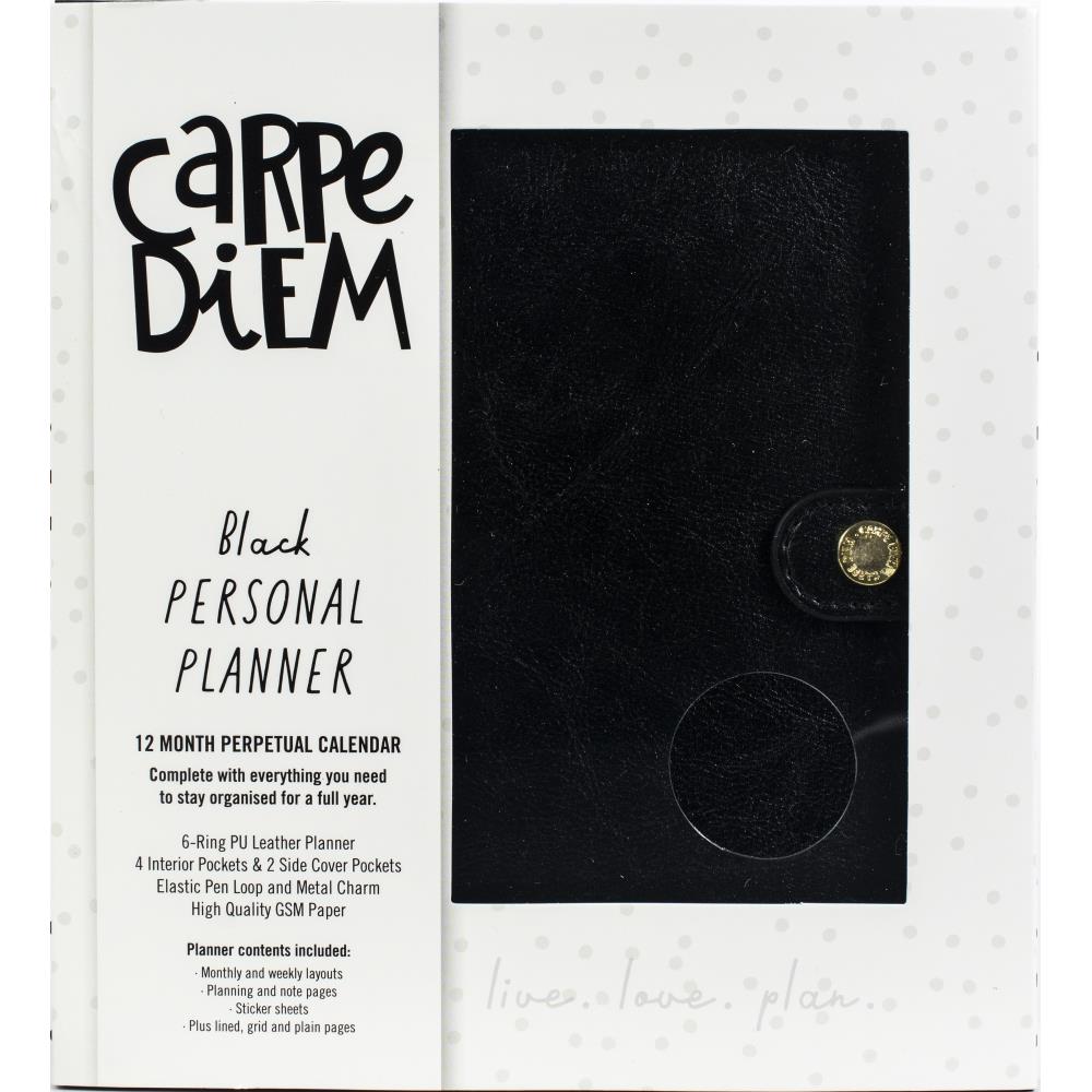 Планер Black Personal Planner, 19 см, Carpe Diem