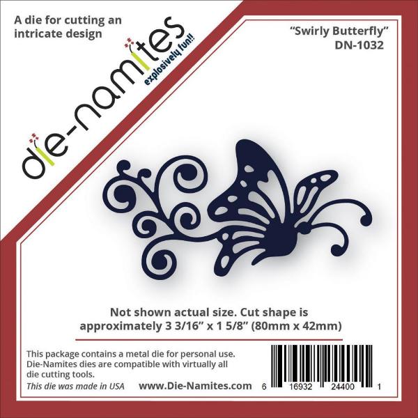 Ніж для вирізання Swirly Butterfly від компанії Die-Namites