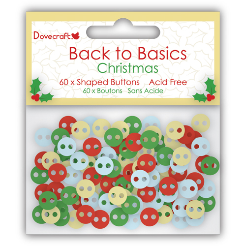 Набір гудзичків Christmas - Back to Basics Buttons від Dovecraft