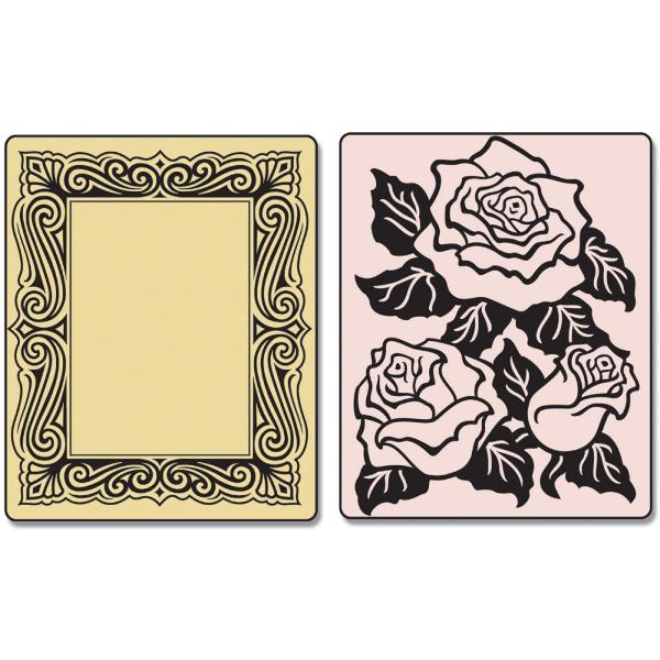 Папки для тиснения Roses & Frame от Tim Holtz