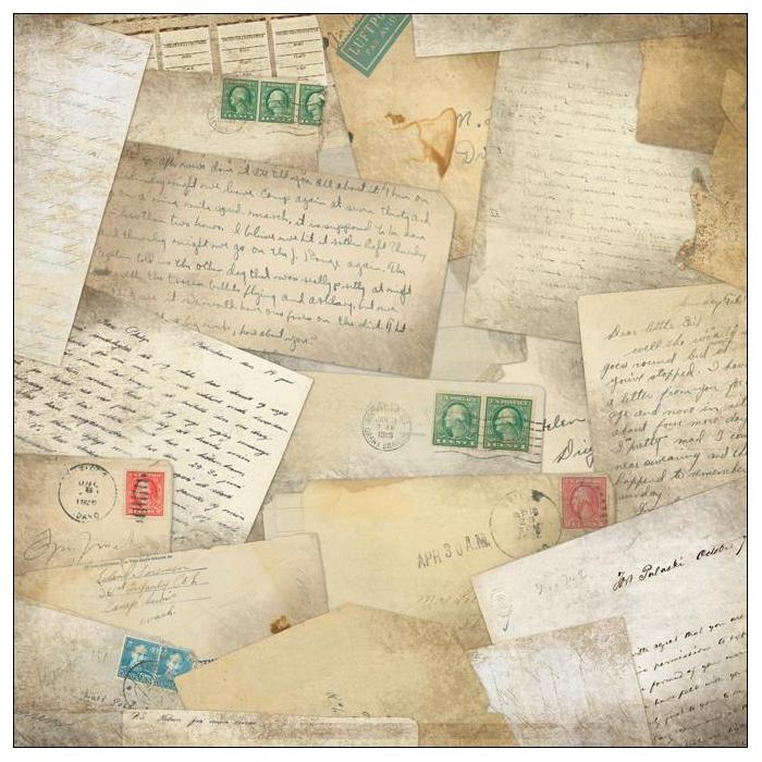 Односторонній папір Letters From The Past 30х30 см від Karen Foster