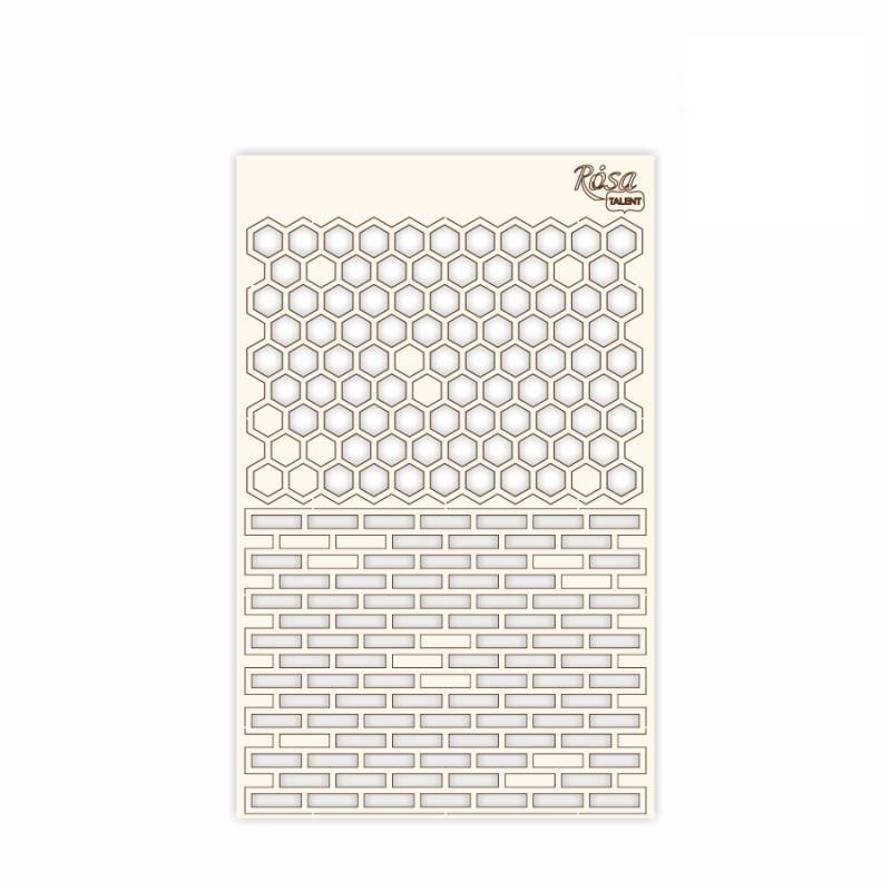 Чіпборд для скрапбукінгу, Фоновий Абстракція 1, білий картон, 12,6х20см, Rosa Talent