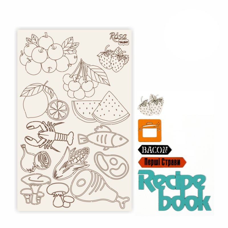 Чипборд для скрапбукинга Recipe Book 4, 13х20 см Rosa