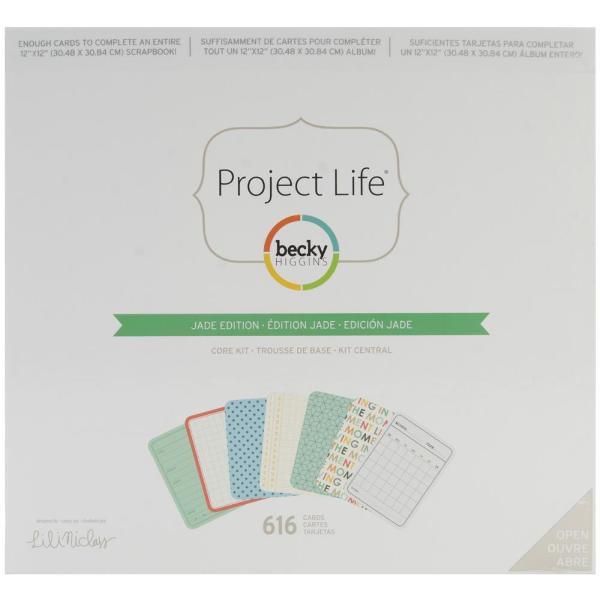 Набор карточек для  журналинга Jade Edition Project Life 616 шт от American Crafts