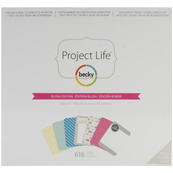 Набір карток для журналінга Blush Edition Project Life 616 шт від American Crafts