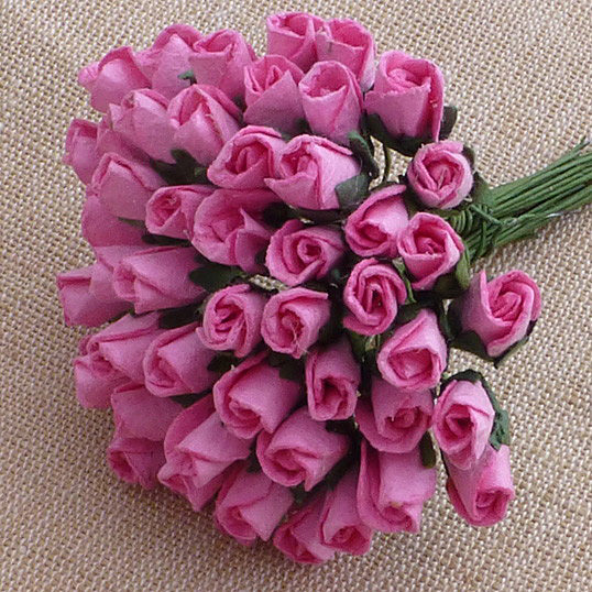 Набір бутонів троянд Pink, 10 шт, 4 мм