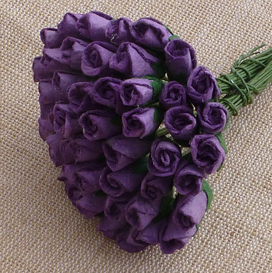 Набор бутонов роз Purple, 10 шт, 6 мм