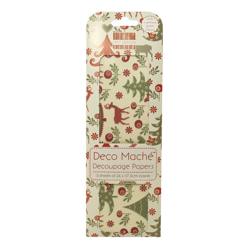 Папір для декупажу Deco Mache - Deers 26х37,5 см 3 листа від First Edition