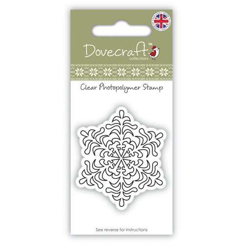Акриловый штамп Large Snowflake, Dovecraft
