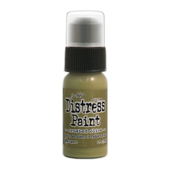Краска Distress Paint - Crushed Olive от Tim Holtz