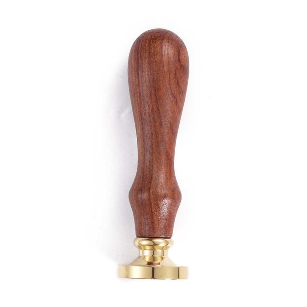 Печатка для сургучу з дерев'яною ручкою, Стрекоза, латунь, золотий, 89,5 мм, 2,45x1,45 см