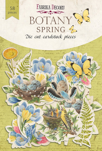 Набор высечек коллекция Spring Botany 58 шт, Фабрика Декора