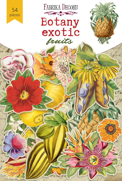 Набір вирубування, Botany exotic, fruits 54 шт, Фабрика Декору