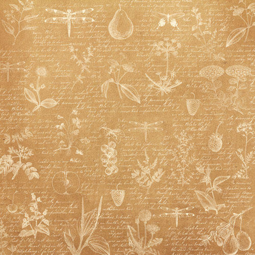 Набір скраппаперу, Summer botanical diary, 10 аркушів, 30,5x30,5 см, Фабрика Декору