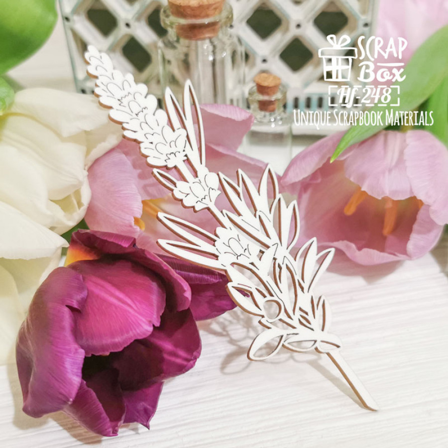 Чіпборд гілочка лаванди Hf-248, Scrapbox