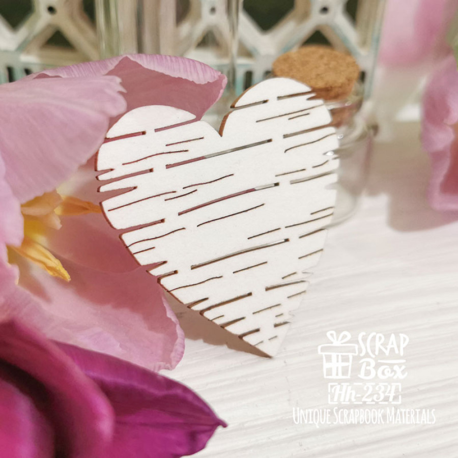 Чіпборд Дерев'яне сердечко Hh-234, Scrapbox